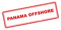 Panama offshore stamp on white