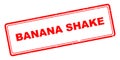 Banana shake stamp on white Royalty Free Stock Photo