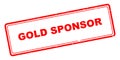 Gold sponsor stamp on white Royalty Free Stock Photo