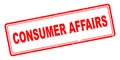 Consumer affairs stamp on white