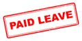 Paid leave stamp on white Royalty Free Stock Photo