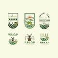 Set Badges Farmer Logo Design