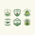 Set Badges Farmer Logo Design