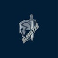 Gladiator mascot icon logo design
