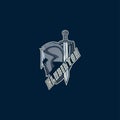 Gladiator mascot icon logo design Royalty Free Stock Photo