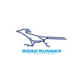 Roadrunner bird logo vector illustration design