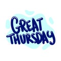 Great thursday quote text typography design graphic vector