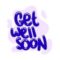 Get Well Soon Quote Text Typography Design Graphic Vector