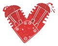 Motorcyclist valentine`s day merch design