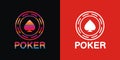 Illustration vector graphic of circle spade poker card double logo