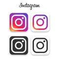 Instagram Logo Collection Flat Vector Illustration