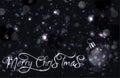 Merry Christmas New year vip banner with black xmas balls