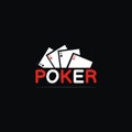 Illustration vector graphic of four card poker aces face up