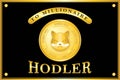 Shiba inu crypto currency hodler illustration Royalty Free Stock Photo