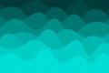 Vector Abstract Gradating Teal Background with Waves Pattern