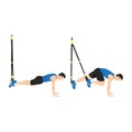 Man doing TRX Suspension strap Mountain climber Royalty Free Stock Photo