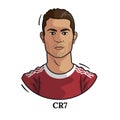 Cristiano Ronaldo vector portrait illustration