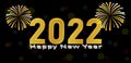 3D Lettering Happy New Year 2022 vector illustration.