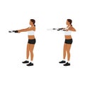 Woman doing Upper back farmers Resistance band Royalty Free Stock Photo