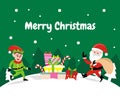 Illustration vector graphic of Santa Claus and Fairy are preparing Christmas gifts