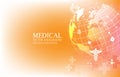 Vector abstract medical orange background