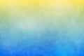 Vector Abstract Blue and Yellow Gradient Background with Watercolor Texture Royalty Free Stock Photo