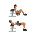 Woman doing Barbell hip thrusts exercise. Royalty Free Stock Photo