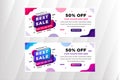 Big sale banner design template with horizontal banner Royalty Free Stock Photo