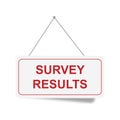 Survey results sign on white Royalty Free Stock Photo