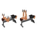 Man doing Flat bench dumbbell flyes exercise.