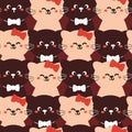 Seamless pattern cartoon cats for fabric print, kids wallpaper, gift wrapping paper Royalty Free Stock Photo