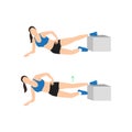 Woman doing Inner Thigh Raise to plank exercise