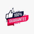 Guarantee 100 percent label sign for banner promotion vector Royalty Free Stock Photo