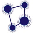 ilustration design of molecul