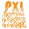 illustration pixel design with color combine