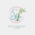 woman face beauty skincare salon spa logo template design for brand or company