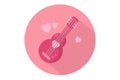 Valentine`s Day Love Guitar Icon