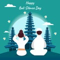 illustration vector graphic of a couple is praying in front of a bali temple