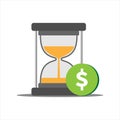 Business vector icon. Financial invest fund, revenue increase