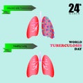 Basic RGB, Vector Illustration with World Tuberculosis Day theme, free Royalty Free Stock Photo