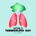 Basic RGB. Vector Illustration with World Tuberculosis Day theme, free Royalty Free Stock Photo