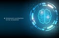 Vector technology cyber computer brain system.Artificial intelligence vector backgrounds