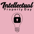 Basic RGB. gretting card. world intellectual property day. gretting card