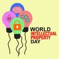 Basic RGB. gretting card. World Intellectual property day