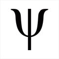Greek letter psy, international sign for psyhology Royalty Free Stock Photo