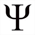 Greek letter psy, international sign for psyhology Royalty Free Stock Photo