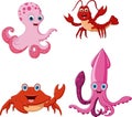 Cute ocean fish cartoon collection