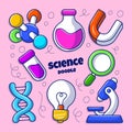 Science education hand drawn element collections