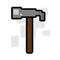 Square Small Hammer Weapon Flat Design Cartoon