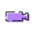 Cute Purple Camera Record Icon Flat Design